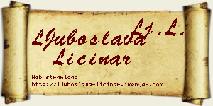 LJuboslava Ličinar vizit kartica